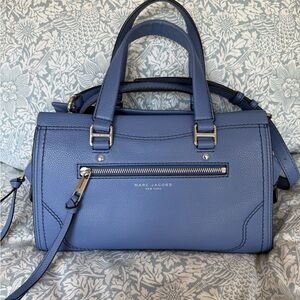 Marc Jacobs Large Cruiser Blue Leather Bag